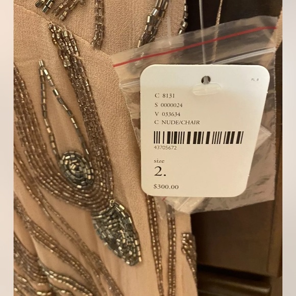 Free People Stone River Beaded Romper in Pink Champagne Size 2 - Picture 3 of 7